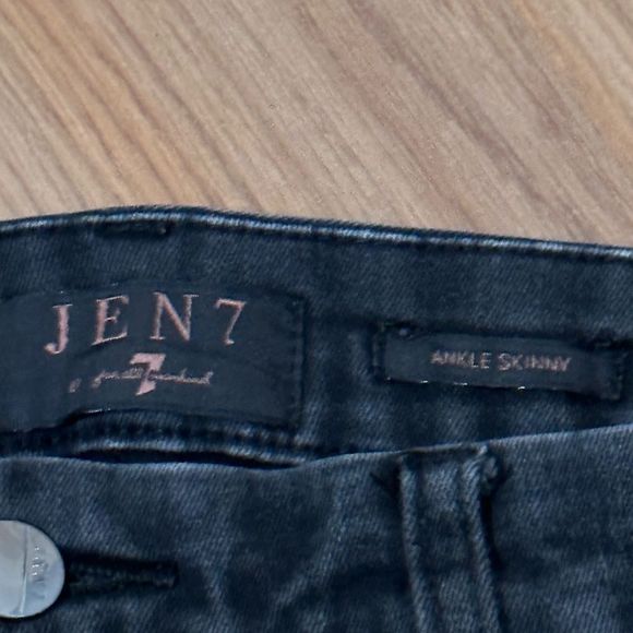 Ankle Skinny Jeans gray size 12 Jen7 - Picture 4 of 7